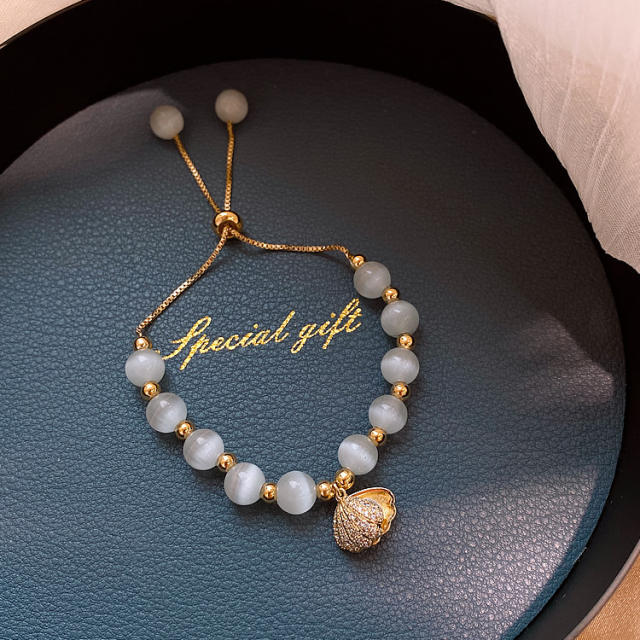 Shell charm opal natural pearl bracelet