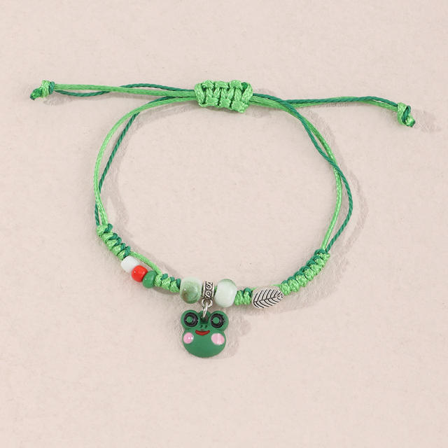 Frog braided bracelet