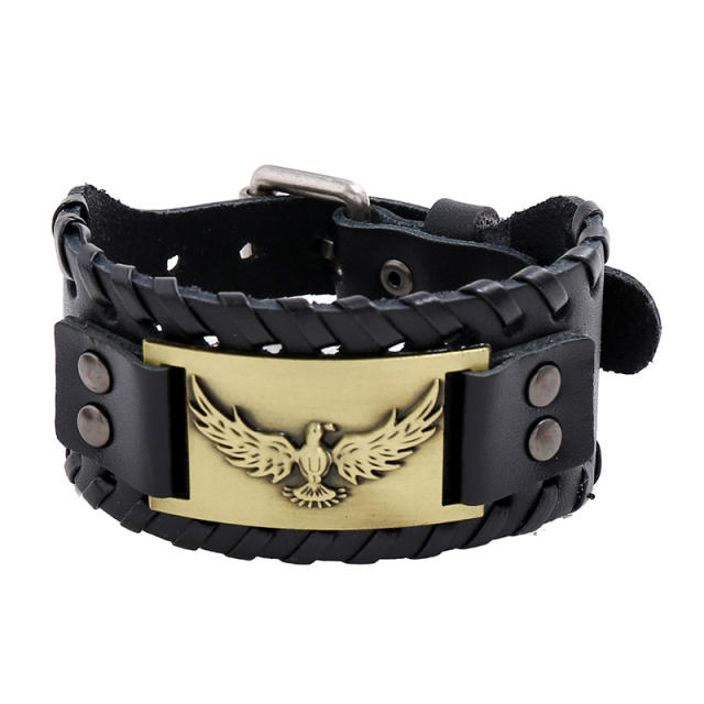 Eagle belt buckle cowhide genuine cuff bracelet