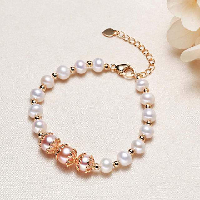 Freshwater baroque pearl bracelet