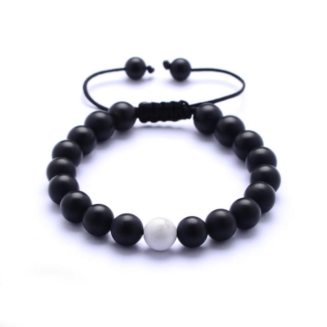 8mm natural stone bead bracelet