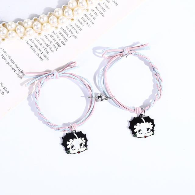 Cartoon character  magnetic friendship  string bracelet