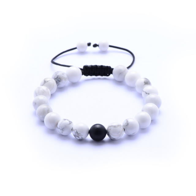8mm natural stone bead bracelet