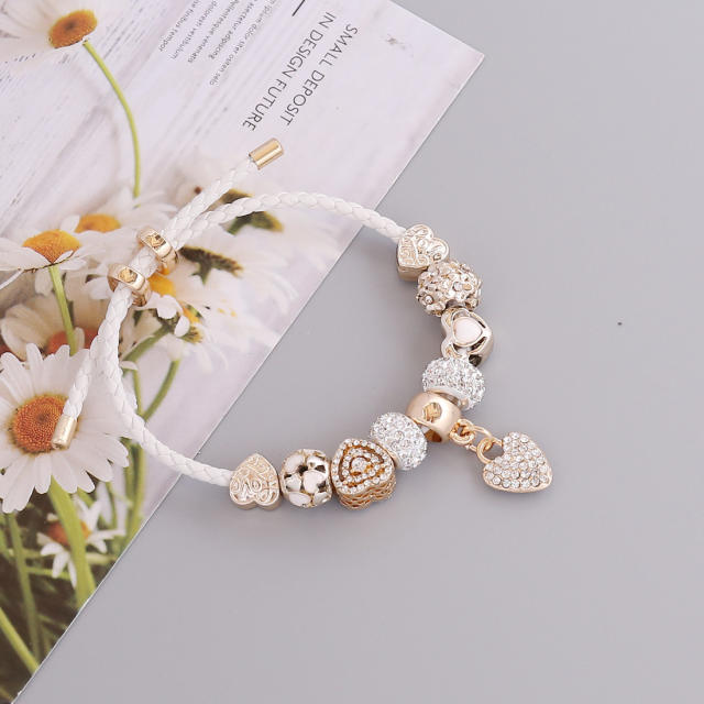 DIY crystal butterfly charm bracelet