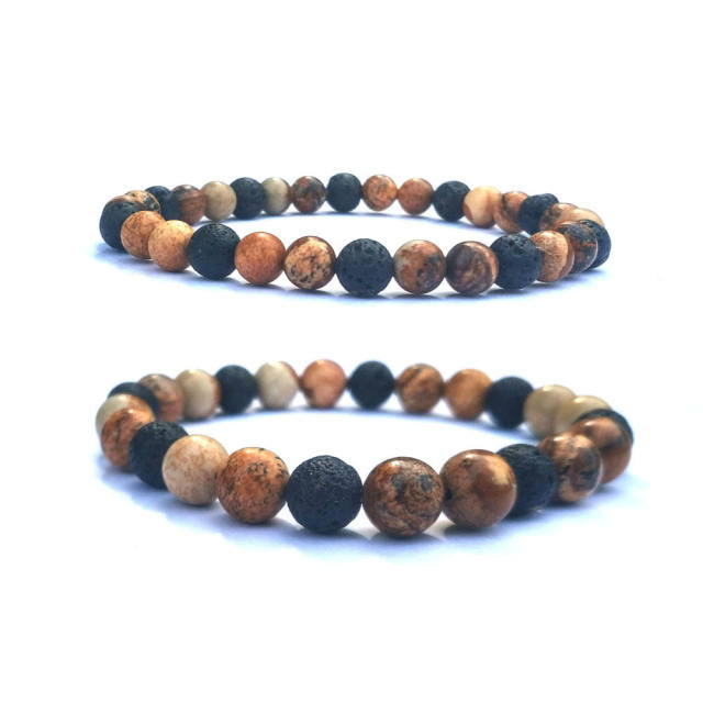 lava agate beads bracelet