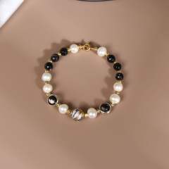 Agate natural pearl bracelet