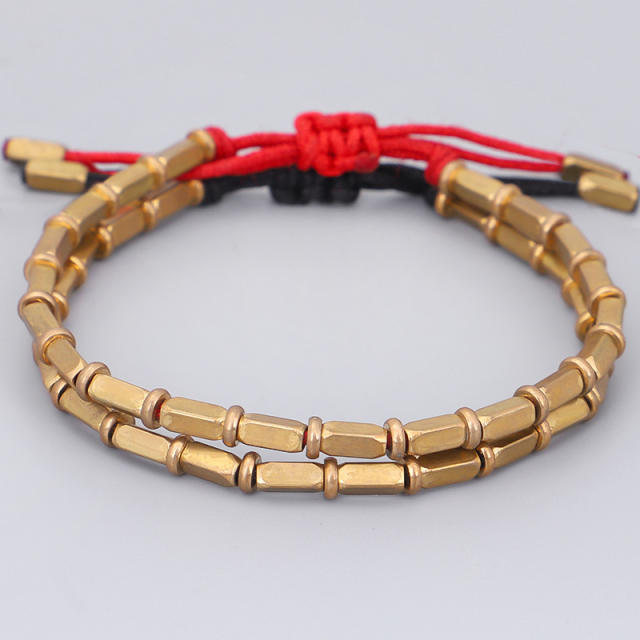 Irregular copper bead bracelet