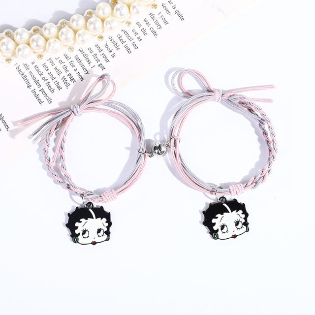 Cartoon character  magnetic friendship  string bracelet