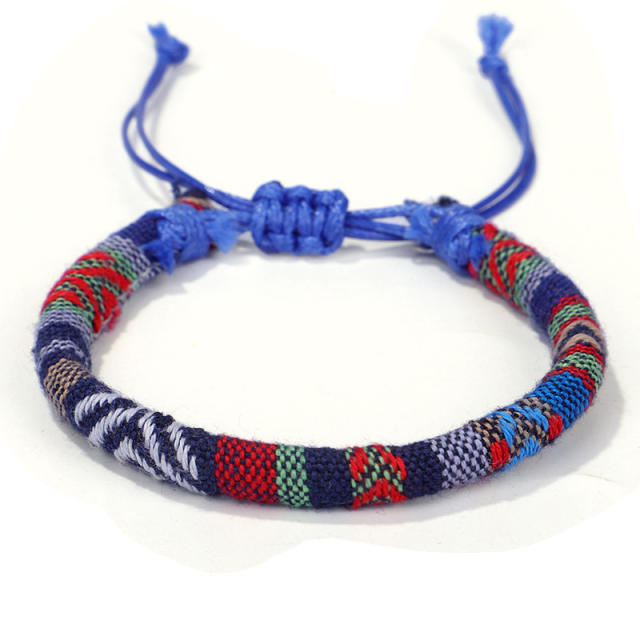 Ethnic style color braided bracelet