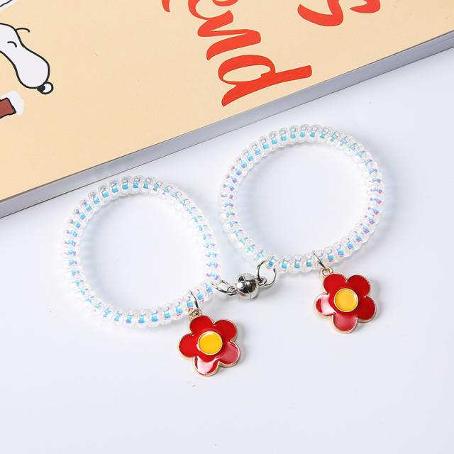 Stylish pendant spiral magnetic friendship bracelets
