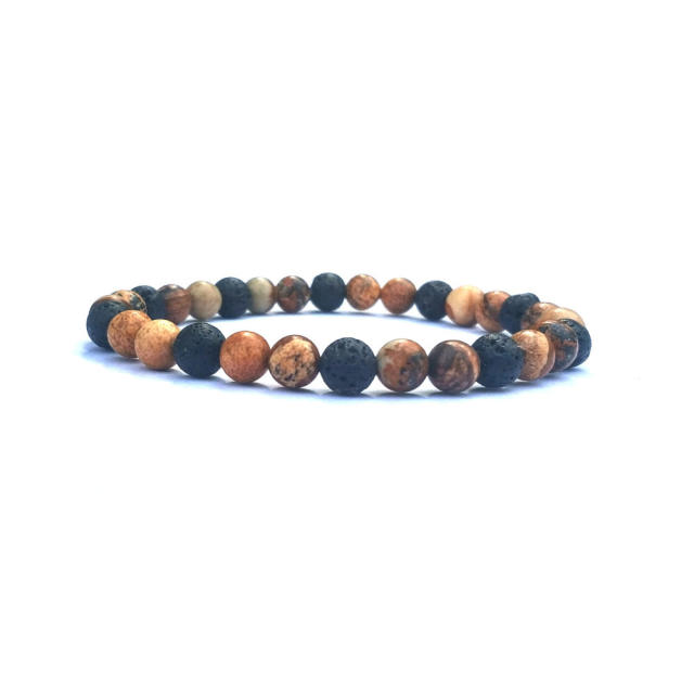 lava agate beads bracelet