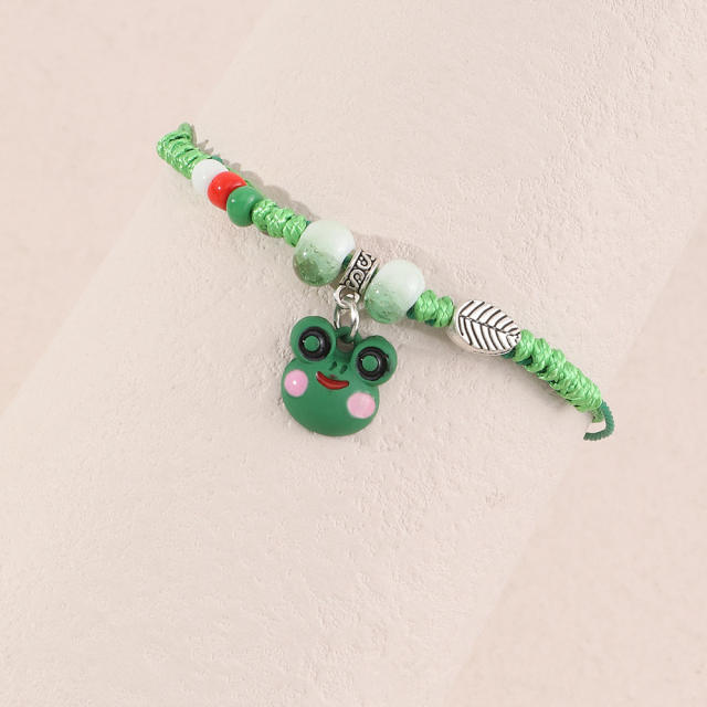 Frog braided bracelet