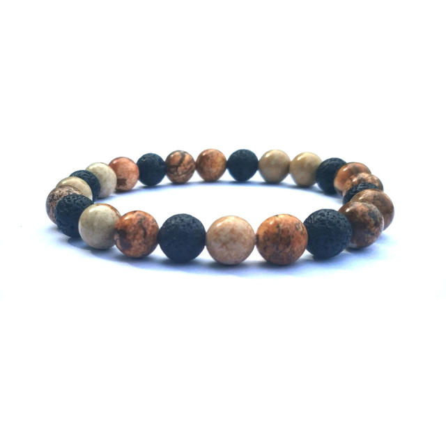 lava agate beads bracelet