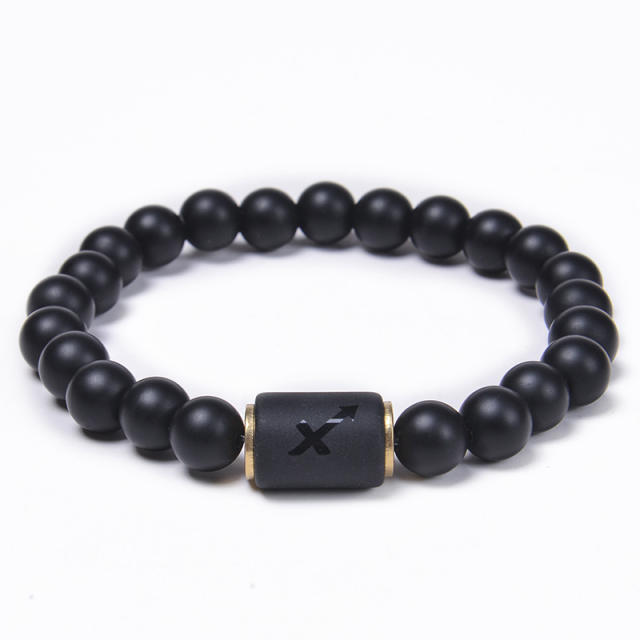 Twelve constellation agate beads bracelet