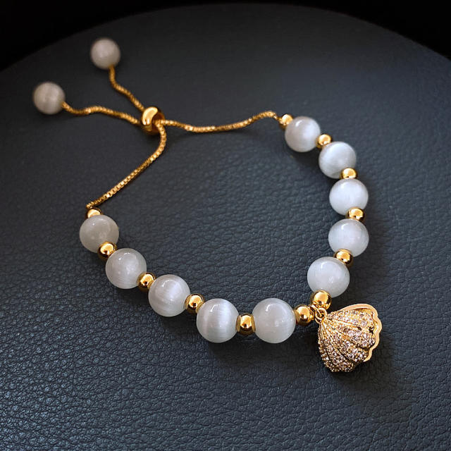 Shell charm opal natural pearl bracelet