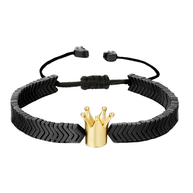 Occident fashion crown men's bracelet