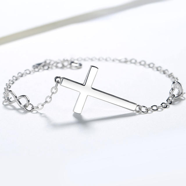 S925 stainless steel cross bracelet