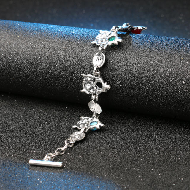 Fashion owl pattern diamond bracelet