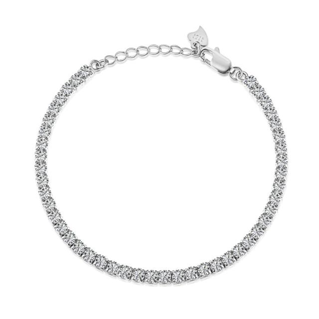 2MM/3MM/4MM S925 sterling silver tennis chain bracelet