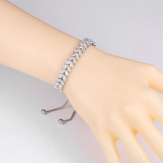 Elegant slide tennis bracelet