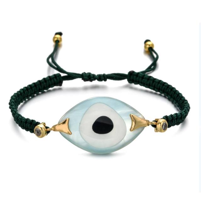 Boho evil eye string bracelet