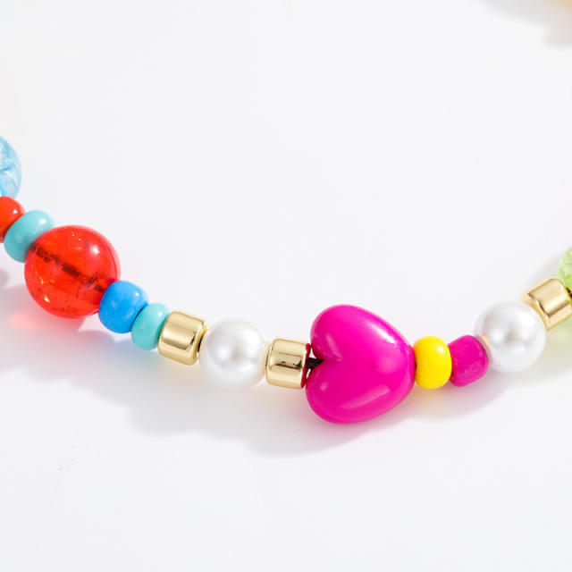 5pcs handmade fruit charm chain bracelet set