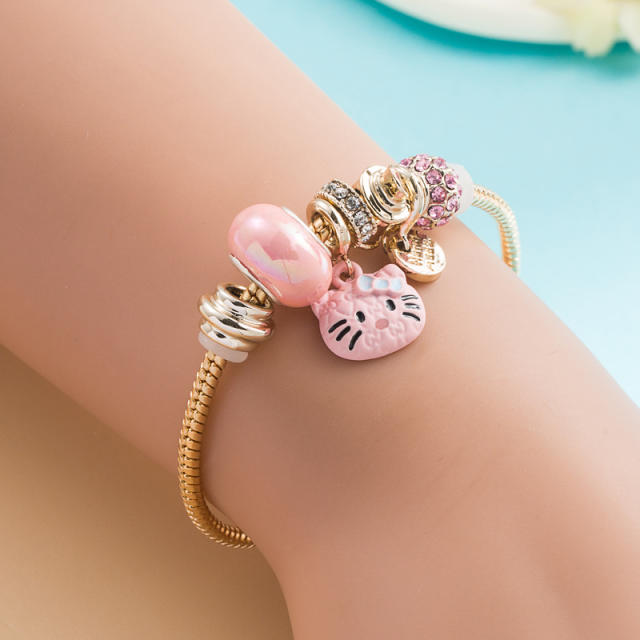 Cute cat charm DIY bracelet