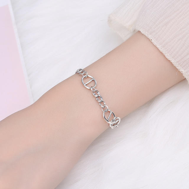 S925 sterling silver chain bracelet