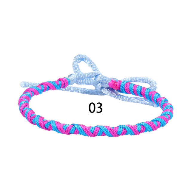 Boho colored rope friendship bracelet