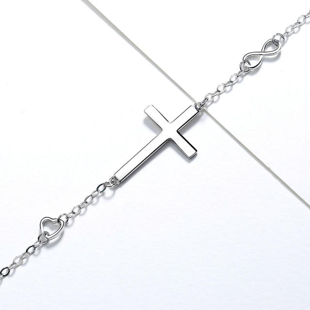 S925 stainless steel cross bracelet