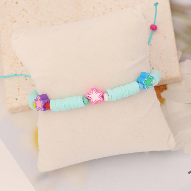 Personality boho heishi beads shell bracelet