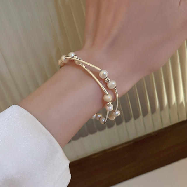 Water pearl two layer koran bracelet
