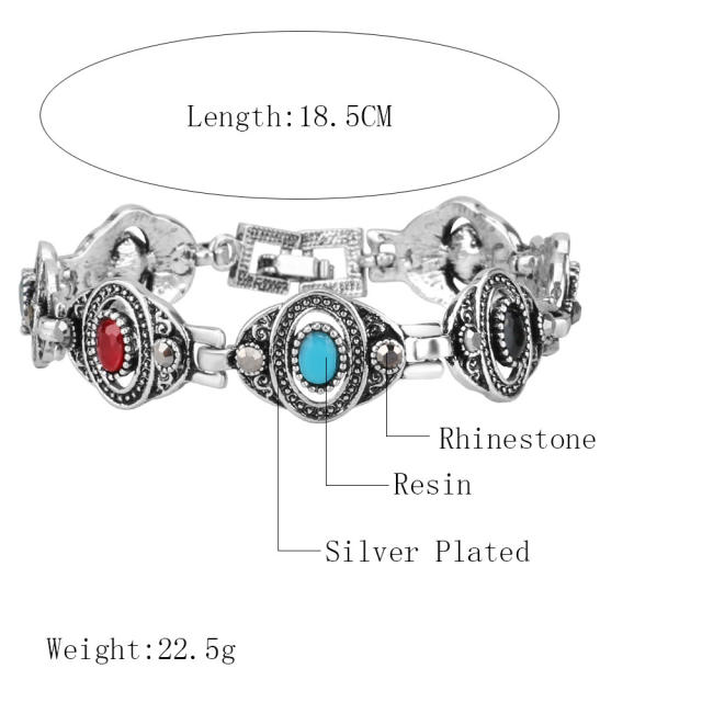 Vintage Crystal silver bracelet