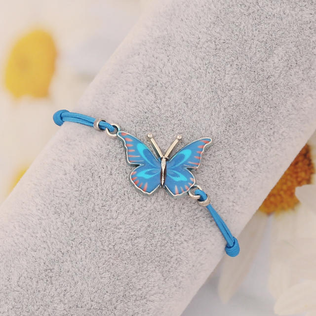Boho braided butterfly shell bracelet