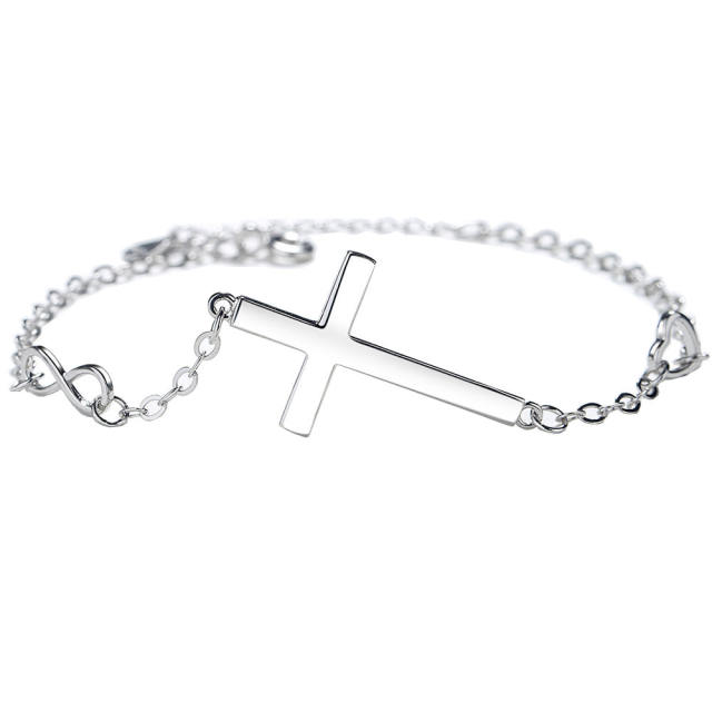 S925 stainless steel cross bracelet