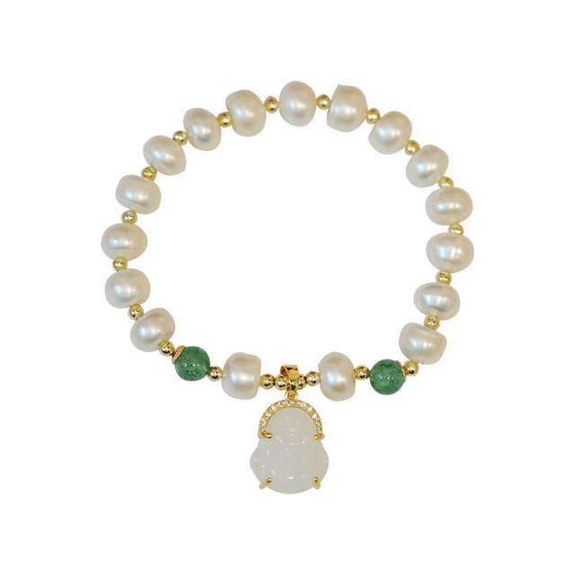 Baroque pearl beaded bracelet