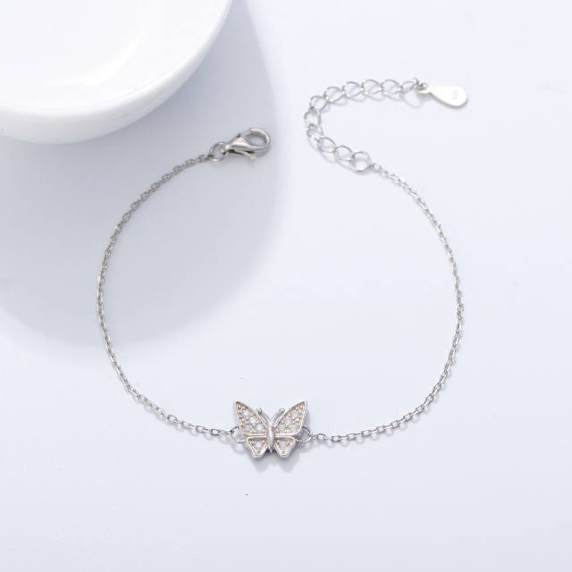 S925 diamond butterfly bracelet