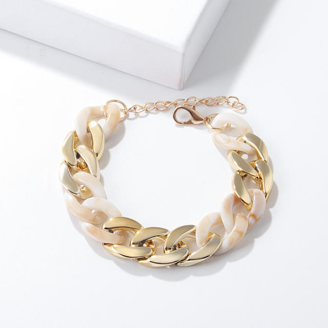 Occident fashion color acrylic chain bracelet