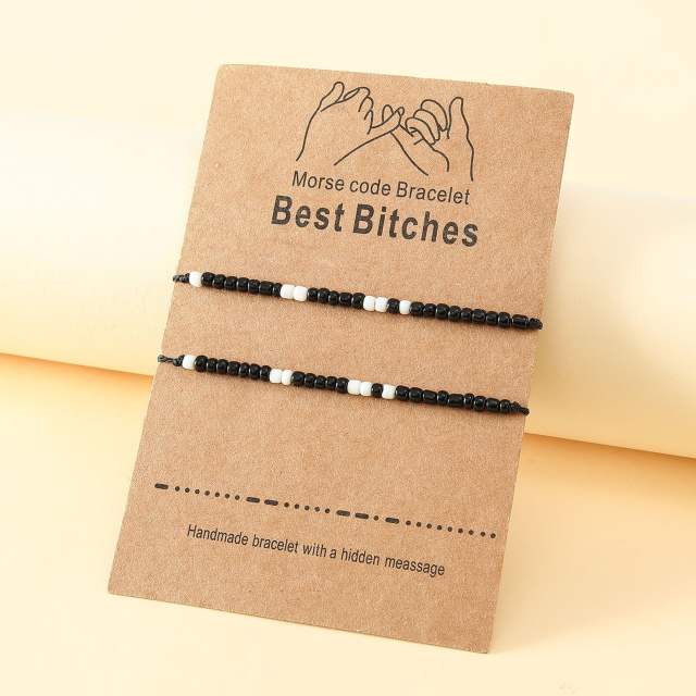 Moss password Best Bitches bead bracelet