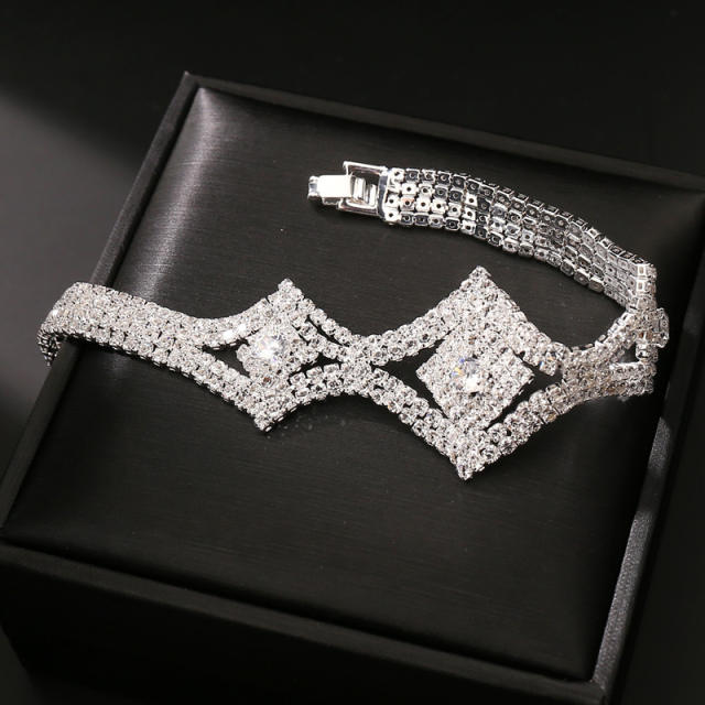 Luxury full of cubic zircon bridal bracelet
