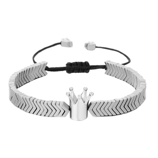 Occident fashion crown men's bracelet