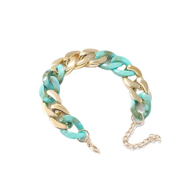 Occident fashion color acrylic chain bracelet