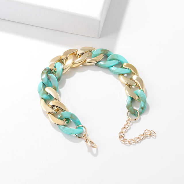 Occident fashion color acrylic chain bracelet