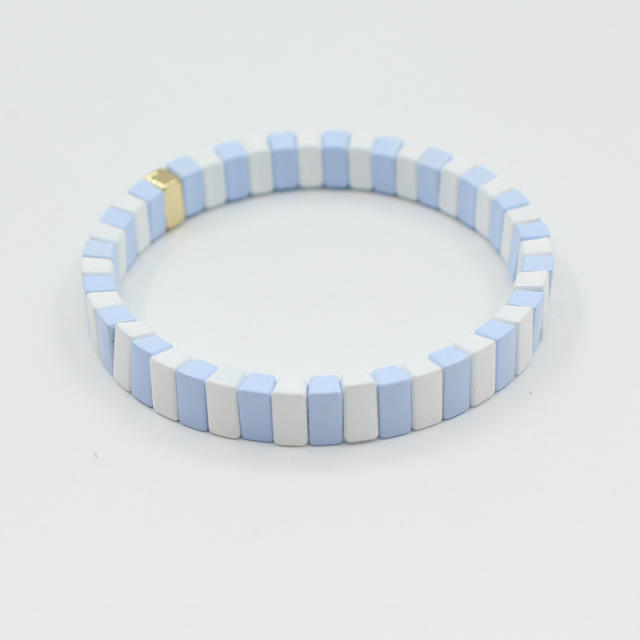 Boho enamel elastic bracelet