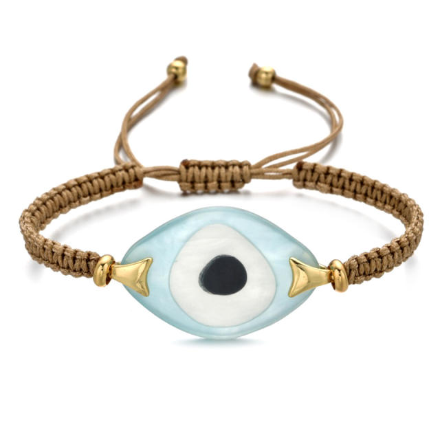 Boho evil eye string bracelet