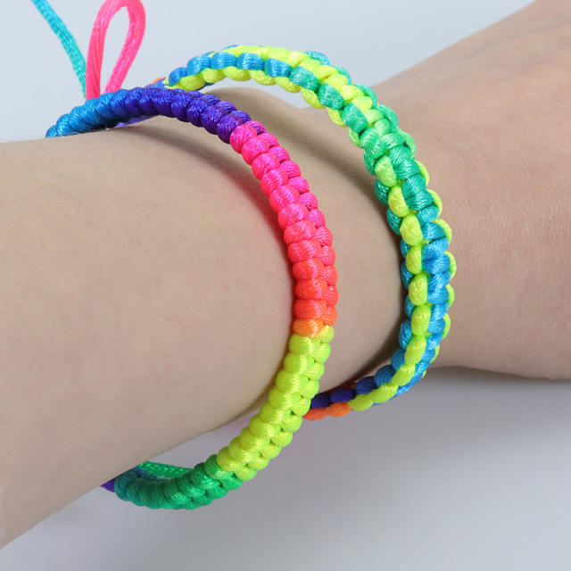Rainbow color friendship bracelet