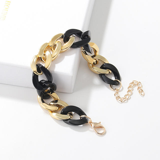 Occident fashion color acrylic chain bracelet