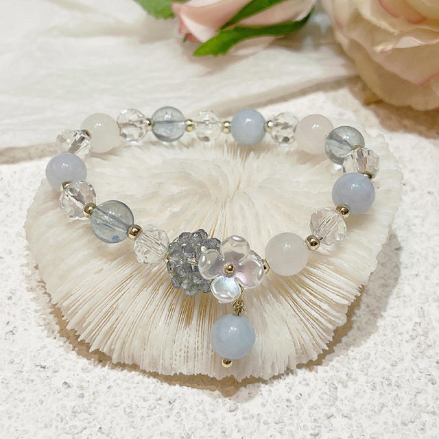 Water pearl opal stone beaded bracelet