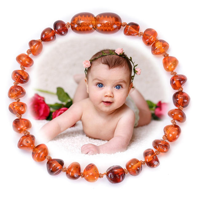 Baby teething amber bracelet for baby
