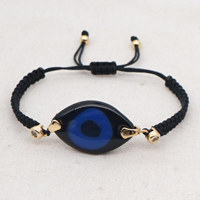 Boho evil eye string bracelet